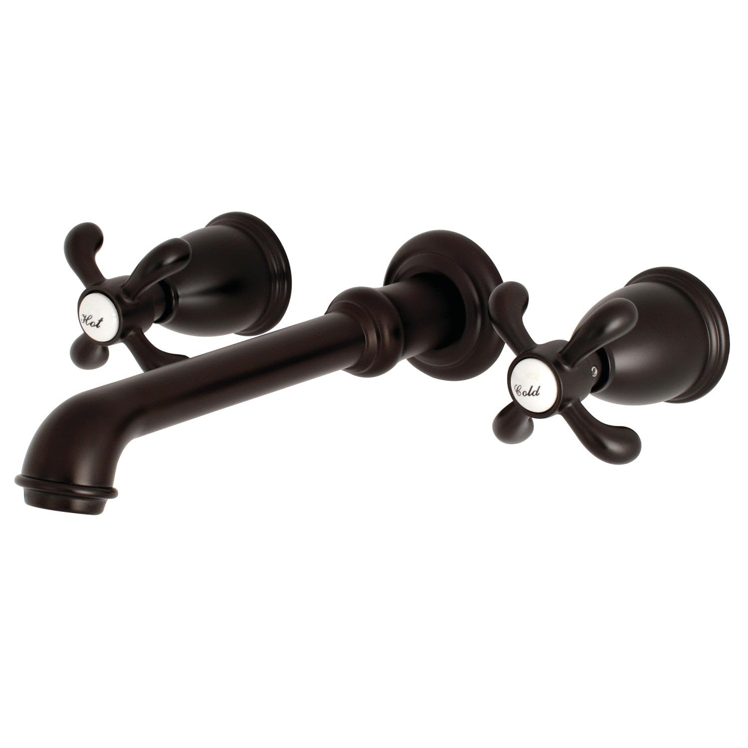 Photo 1 of Kingston Brass KS7025TX French Country 2-Handle Wall Mount Roman Tub Faucet, Oil Rubbed Bronze