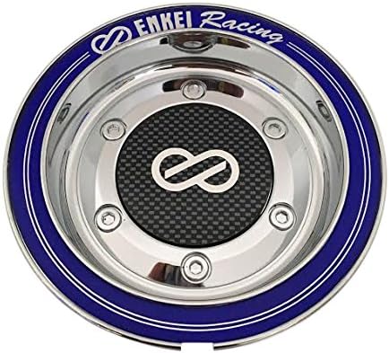 Enkei Wheels CC-074 Chrome and Blue Center Cap