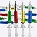 Kicko Syringe Pens - 12 Set Multi-Color Syringe Pen - Writes in Blue or Black Ink for Boys, Girls, Imaginary Doctor Play, School Supplies, Party Favors, Goody Bag Fillers and Prizes