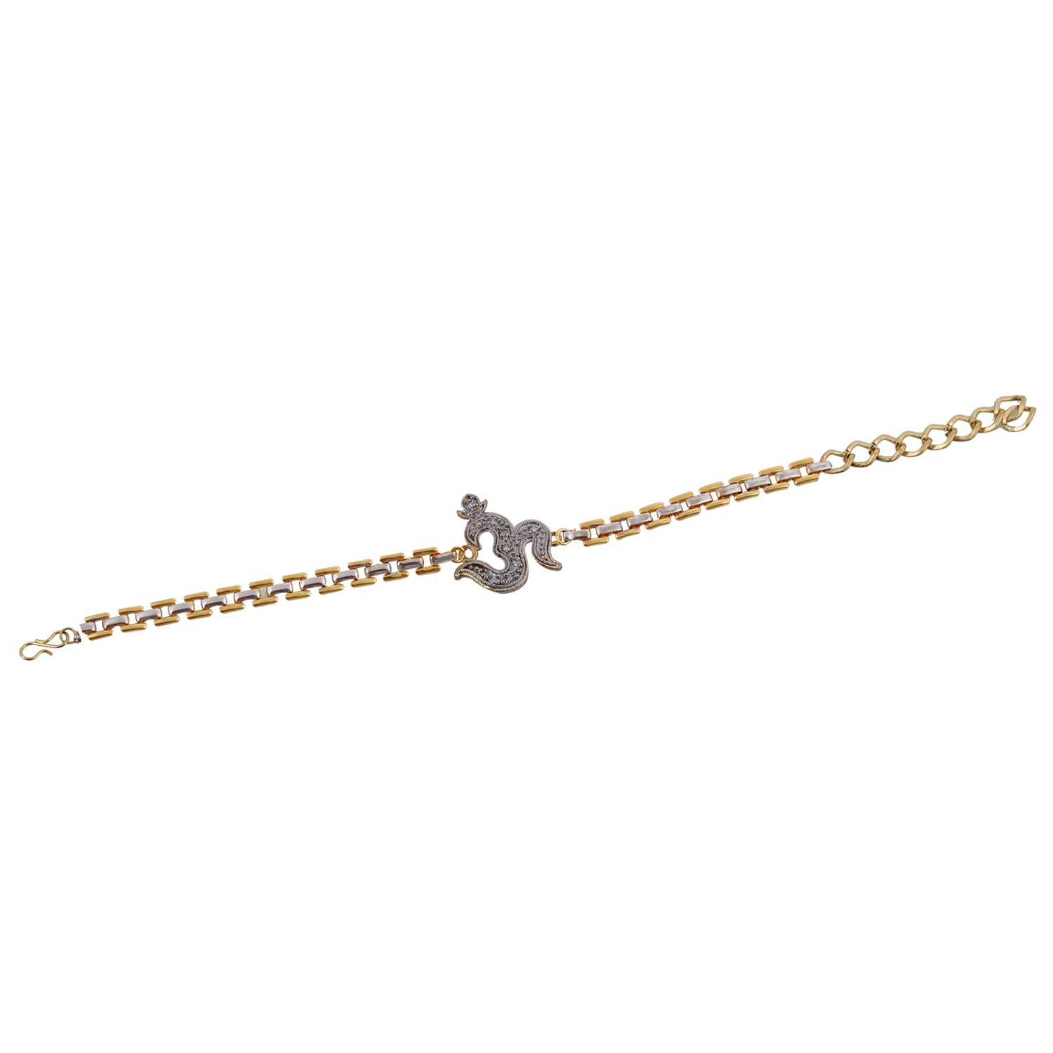 be you white brass rakhi bracelet for brother(men/boys)