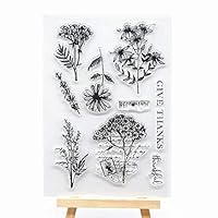 MaGuo Garden Flower Clear Stamps for DIY Paper Craft Card Making Decoration or Scrapbooking