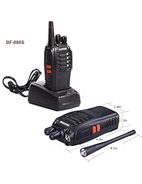 Baofeng BF 888S recargables 3 miles (Rango de 5 km) de largo 5 W Two Way Radio Walkie Talkies 16 canales Radio portátil construido en linterna LED auricular con micrófono (10 unidades), 10 unidades