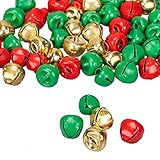 90shine 200PCS Christmas Jingle Bells Party Supplies - Xmas Decorations Craft Activity Decor