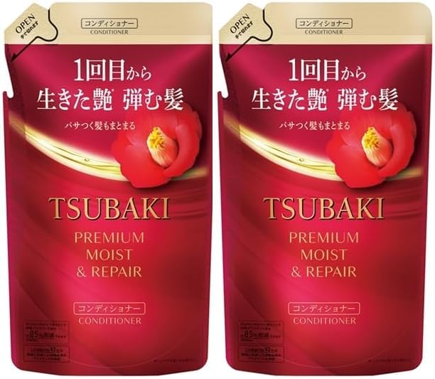 Premium Moist Repair Conditioner for Tsubaki Refill Pack 300 ml Set of 2