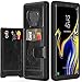 SXTech Galaxy Note 9 Case with Card Holders,(Leather Case Series) Slim Yet Protective with Kickstand.Built-in Magnetic Backing and Shockproof Cover Fit for Note 9 (2018) Wallet Case-All Black