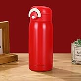 Mini Insulated Water Bottle, Stainless Steel, Sports Water Bottles, Small Tumbler,BPA-Free, Leak Proof, Coffee Bottle for Hot and Cold Drinks, insulated bottle for Purse, School (Red L)