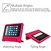 Fintie Shock Proof Case for Amazon Fire HD 8 (Previous Generation - 6th) 2016 release - Kiddie Series Light Weight Convertible Handle Stand Kids Friendly Cover, Magenta