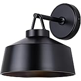 Modbay 1-Light Outdoor Lantern, 10-Inch Matte Black Wall Sconce, Modern Downlight Wet-Rated for Porches, Patios and Entryways