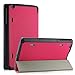 Infiland LG G PAD X8.3 Shell Case, Ultra Slim Tri-Fold Case Cover for LG G PAD X 8.3 4G LTE Verizon Wireless 8.3-Inch VK815 Tablet Only (LG G PAD X8.3 VK815 Tablet, Magenta)