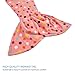Catalonia Kids Mermaid Tail Blanket Pillow Cushion,Super Soft Coral Plush Fleece Mermaids Gift Snuggle Sleeping Bag for Girls Teens Children 60 x 21 Pink