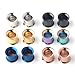 Ruifan 6 Pairs Stainless Steel Screw Ear Gauges Flesh Tunnels Plugs Expander Stretcher 6 Colors Same Size 6G-00G