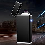 Arc Lighter Electric Cigarette Lighter Rechargeable USB Lighter Atomic Tesla Plasma Beam-Flameless Windproof Arc-Wider Arc for Pipe Cigar Candle