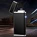 Electric Dual Arc Lighter Rechargeable USB Cigarette Lighter Plasma Flameless Windproof Lighter for Cigar,Candle,Cigarette (Black)