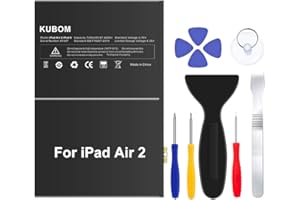 KUBOM for iPad Air 2 Battery Replacement, Full 7340mAh 0 Cycle Battery - Include Complete Repair Tool [A1566, A1567,A1547]