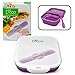 Collapsible Silicone Lunch Box, BPA Free, 2 Compartments & Utensils