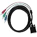 Fosmon 3RCA Component RGB (Male) to VGA (Male) Video Cable for TV Monitor Projector - 6 ft / 1.8m