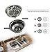 Highcraft 97633 Kitchen Sink Spin and Seal Basket Strainer Replacement for Standard Drains (3-1/2 Inch) Chrome Plated Stainless Steel Body with Threaded Stopper