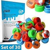 Silicone Alley, Wax Container Set, Non Stick Silicone Jars, Set of 30, Assorted Colors