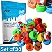 Silicone Alley, Wax Container Set, Non Stick Silicone Jars, Set of 30, Assorted Colors