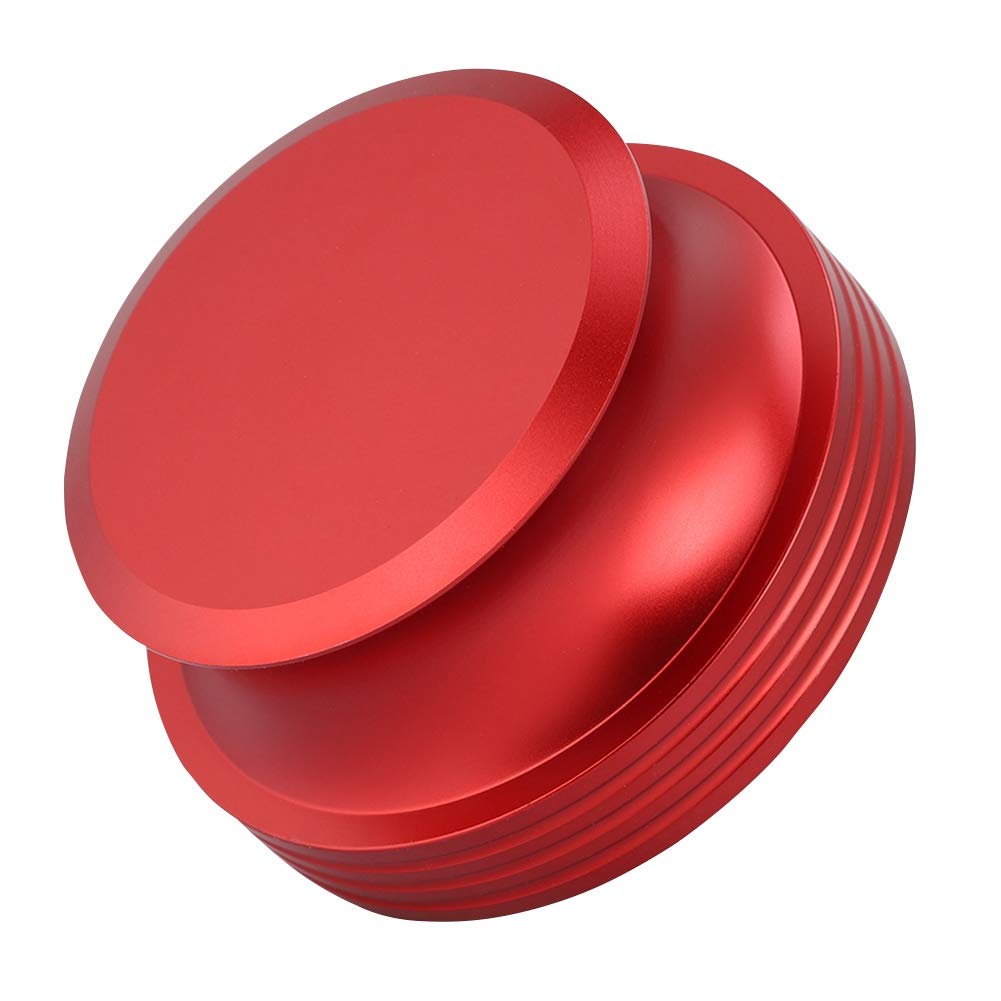 Hakeeta Disc Stabilizer,Durable Aluminum Record Weight Clamp for LP Vinyl Metal Disc Stabilizer Excellent Enjoyment In Music(Red)