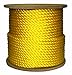 Rope King TP-12400Y Twisted Poly Rope - Yellow - 1/2 inch x 400 feet