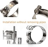 Hozzoo T-Bolt Hose Clamps 16-25mm 304 Stainless Steel Heavy Duty Pipe Tube view 5