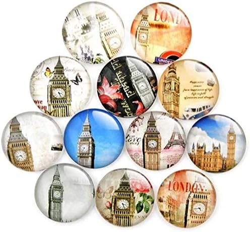 London Souvenir Refrigerator Magnets Set of 12 United Kingdom England Magnetic Fridge Home Decoration Accessories Arts Crafts