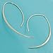 Humble Chic Upside Down Hoop Earrings - Hypoallergenic Lightweight Wire Needle Drop Dangle Threader Hoops for Women, Safe for Sensitive Ears, 2.25