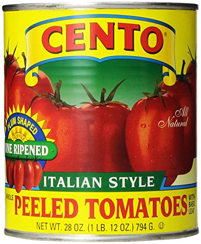 Cento Peeled Plum Tomatoes, Italian Style with Basil Leaf, 28 Oz