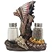 Decorative Native American Indian Glass Salt and Pepper Shaker Set with a Figurine Display Stand Featuring Chief Headdress, Spear, Bull Skull and Camp Fire for Western and Southwestern Kitchen Decor Sculptures & Statues or Unique Tribal Art Gifts by Home-n-Gifts