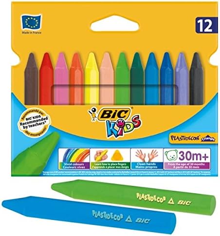 BIC Plastidecor triángulo de ceras PK 12: Amazon.es: Hogar