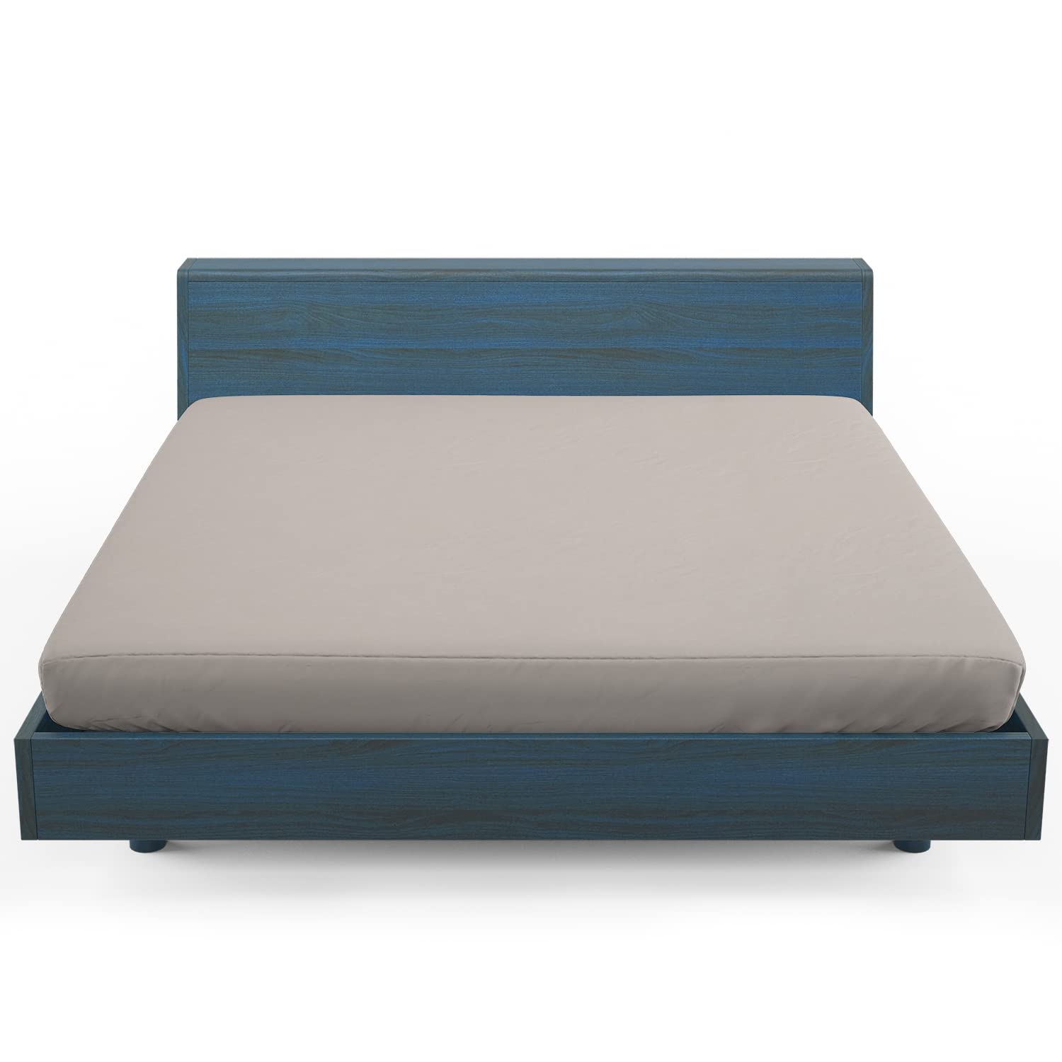 HOME STILL Fitted Bed Sheet King, 160x200x30 cm, Beige, Super Soft Polycotton, Stretch Micro Knitted Fabric, Breathable, Wrinkle Resistant, Elasticated Deep Pocket, Easy to Tidy Up