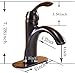 BWE Bathroom Sink Faucet with Drain Assembly with Overflow and Supply Line Single Handle Oil Rubbed Bronze Single Hole Lavatory Basin Mix Tap