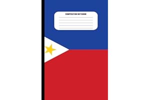 Composition Notebook: Flag of the Philippines / Blue, Red, and White with Golden Stars (100 Pages, College Ruled) (Flags of the World)