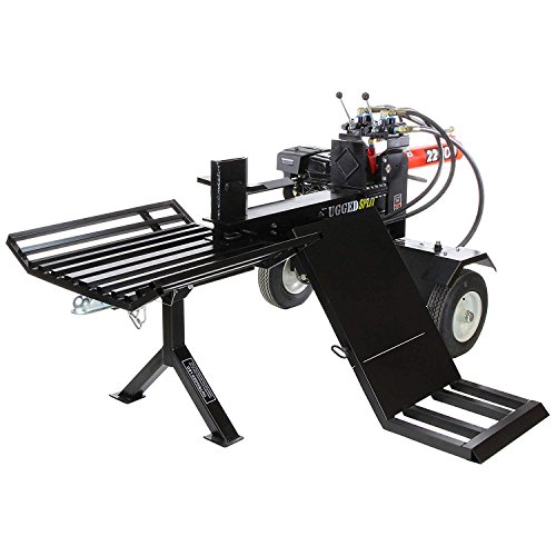 RuggedMade 22-Ton Push Through Gas Log Splitter, 301CC Electric Start w/Log Lift & Catcher