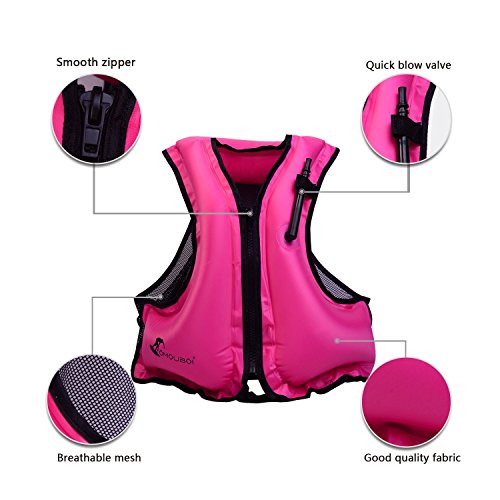 OMOUBOI Adult Inflatable Swim Vest Life Jacket For Snorkeling - Thumbnail 2