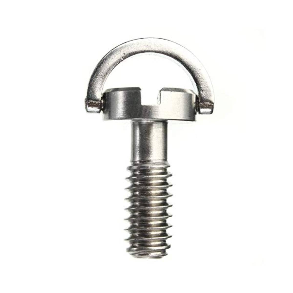 Yosoo Long Longer Shaft Steel Flat Head D Shaft D-ring 1/4" Mounting Screw Screws Adapter 1/4 Inch 1/4" Tripod Quick Release Qr Plate Camera Flathead Slot Stainless Cap Ss Steel Screws