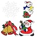 Benvo 12 Pack Christmas Decorations Holiday Window Clings Stickers Include Cute Santa Claus, Snowman, Christmas Tree, Bells, Snowflake, Candy Cane for Window Decor Xmas Festive Decorations