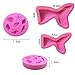 QIBOX(Set of 3) Silicone Fondant Cake Molds, Non-stick BPA Free Chocolate, Jelly, Candy Mold, Cupcake DIY Baking Decoration Tool, Mermaid Tails (Large + Small) + Sea Shell