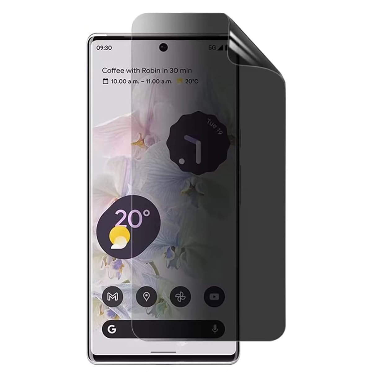 Negugew 2 Pack Privacy Screen Protector For Google Pixel 8 5G, Ultra-Thin Anti-Spy Soft TPU Hydrogel Film (Not Tempered Glass)[Face ID Unlock Compatible]