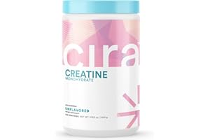 Cira Pure Creatine Monohydrate Powder for Women - Supports Lean Muscle Growth, Increased Strength, & Enhanced Energy - 100 Se