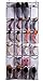 MISSLO Over The Door Organizer 24 Large Mesh Pockets for Shoes and Accessories (White)
