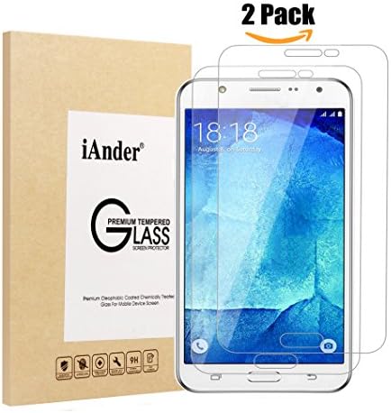 Galaxy J7 screen protector,[2-PACK] iAnder Premium Tempered Glass Screen Protector for Samsung Galaxy J7 [0.26mm Ultra Thin 9H Hardness 2.5D Round Edge]