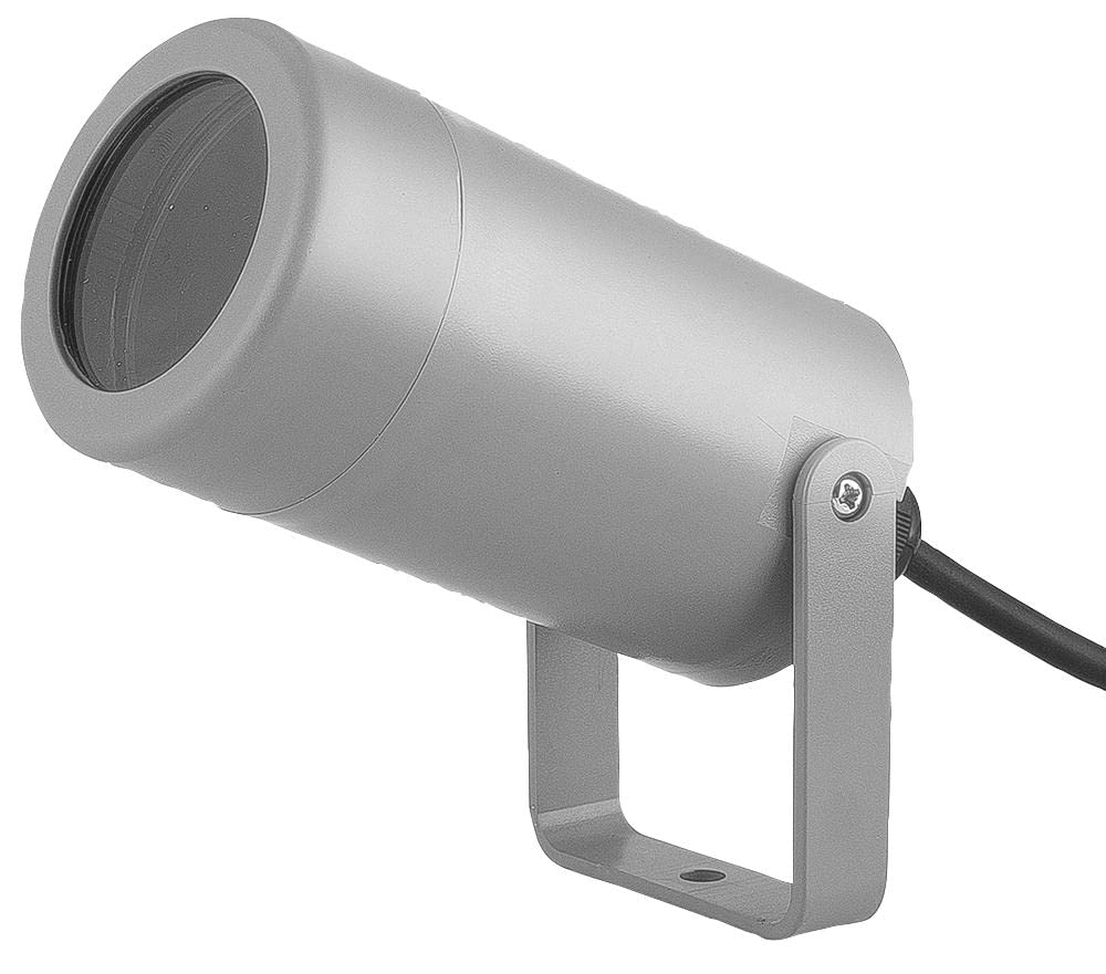PRO ELEC Outdoor Spotlight, GU10, Grey, IP65 Rated, Mains Powered, Rubber Cable Included – PEL00834-GRY