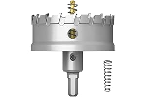 GSTK Upgrade Heavy Duty Carbide Hole Saw,Metal Steel Hole Saw Drill Bit,TCT Hole Cutter-Alloy Hardness Upgrade, Life Upgrade,Use for Stainless Steel, mild Steel, Iron, Copper,etc (82mm|3-7/32")