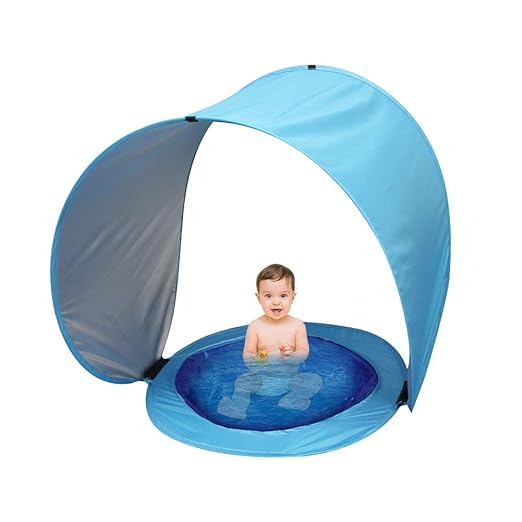 Aiernuo Baby Beach Pool Tent, Baby Portable Pop up Pool Tent for Beach Travel UV Protection Sun Shelter