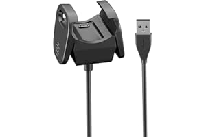 Dismau Wall Charger for Fitbit Charge 4/Charge 3 Replacement USB Charging Cable Cord for Fitbit Charge 3/Charge 4 Heart Rate Fitness Wristband 3.3Ft/1M, Black