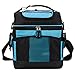 MIER 2 Compartment Cooler Bag Tote Large Insulated Lunch Bag for Picnic, Grocery, Kayak, Car, Travel, Blue