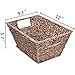 StorageWorks Seagrass Storage Baskets, Medium Wicker Baskets with Built-in Handles, 2 Pack