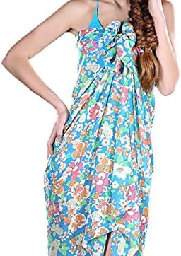 YingUs Women Chiffon Beach Bikini Cover Up Dress Open Cardigan Sarong Scarf